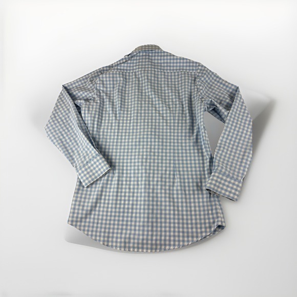 Mizzen + Main Mens Shirt M Trim Fit Leeward Blue Label Stretch Medium - Picture 2 of 7